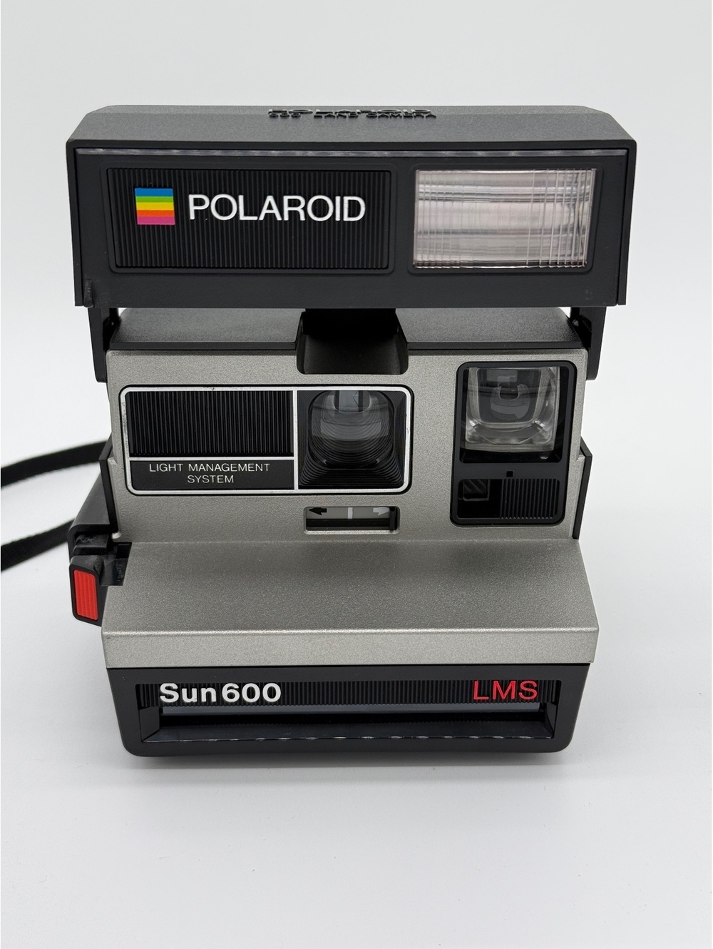 Vintage Polaroid Sun 600 LMS Instant Film Camera |Silver & Black |Untested As Is